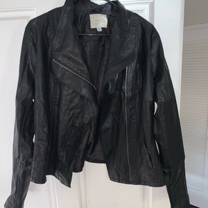 Faux Leather Coat